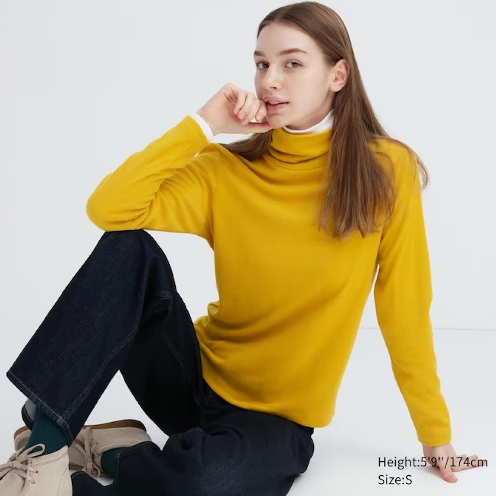 HEATTECH Fleece Turtleneck Long-Sleeve T-Shirt